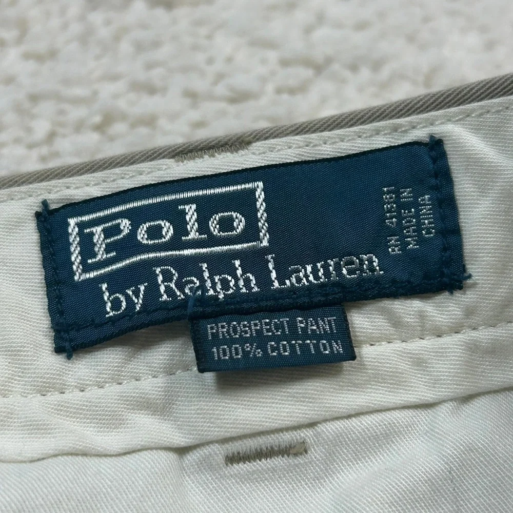 Polo Ralph Lauren Prospect Pant 38x32 Tan Khaki Classic Chino Straight Leg